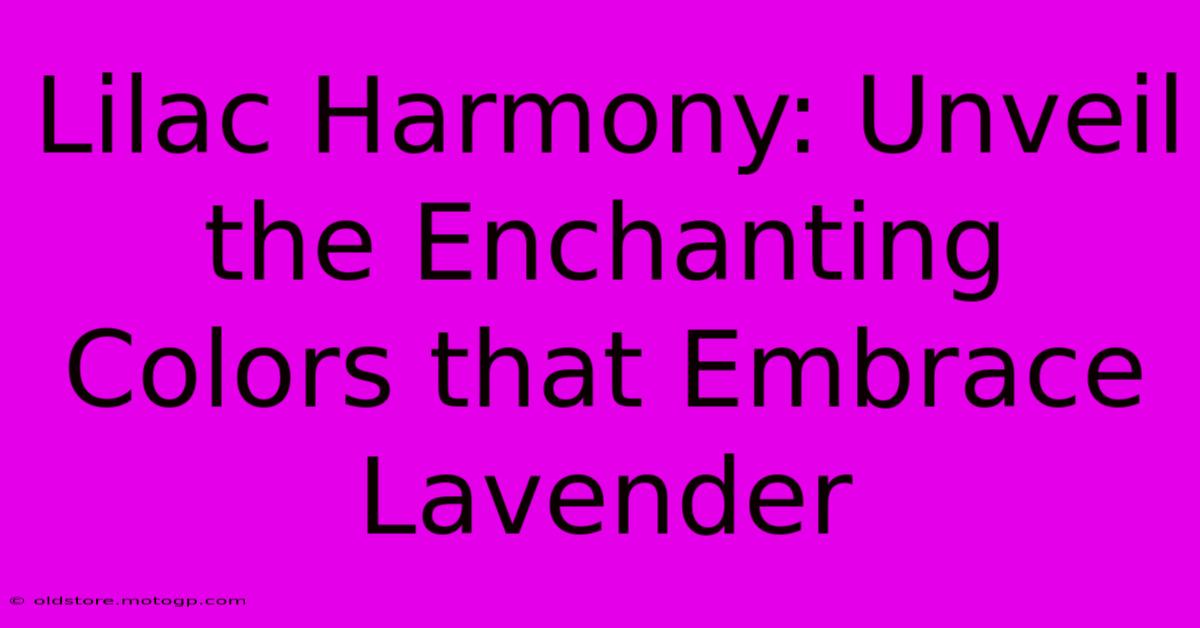 Lilac Harmony: Unveil The Enchanting Colors That Embrace Lavender