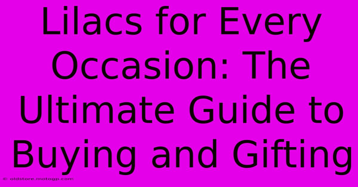 Lilacs For Every Occasion: The Ultimate Guide To Buying And Gifting