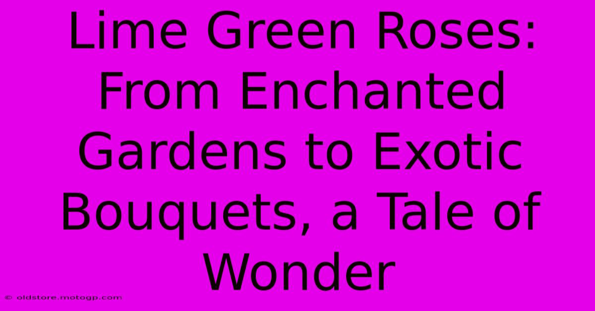 Lime Green Roses: From Enchanted Gardens To Exotic Bouquets, A Tale Of Wonder