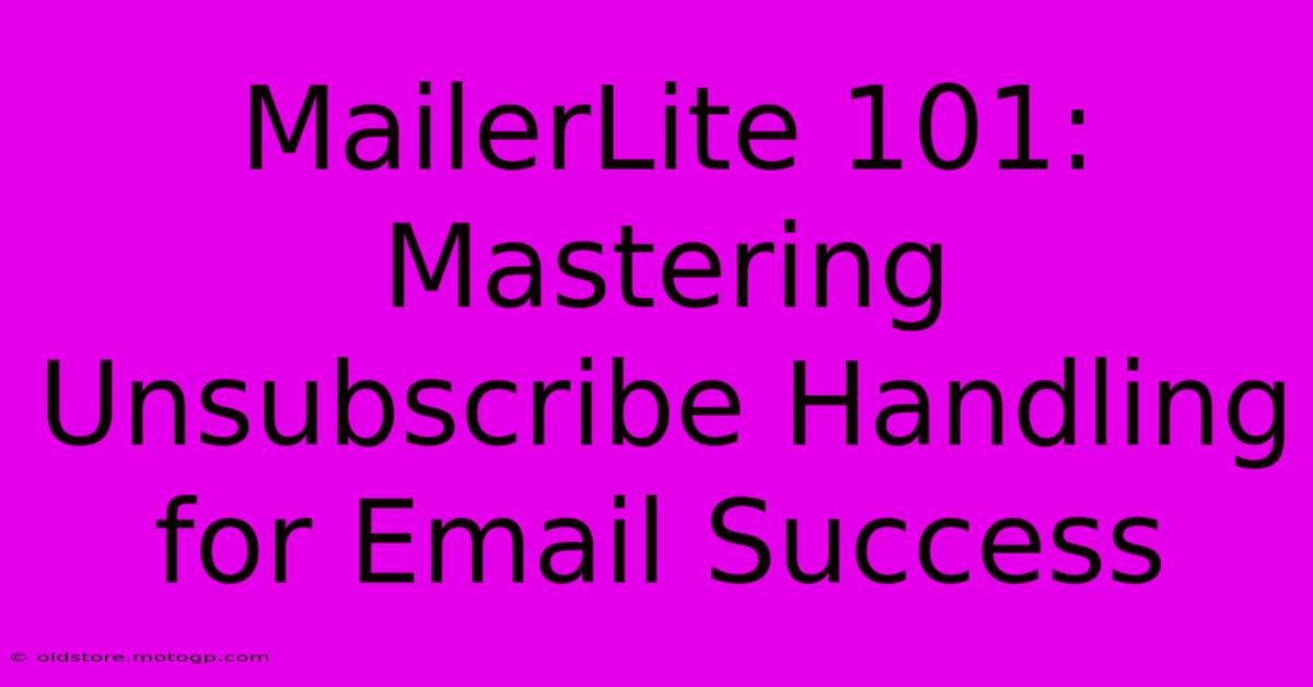 MailerLite 101: Mastering Unsubscribe Handling For Email Success