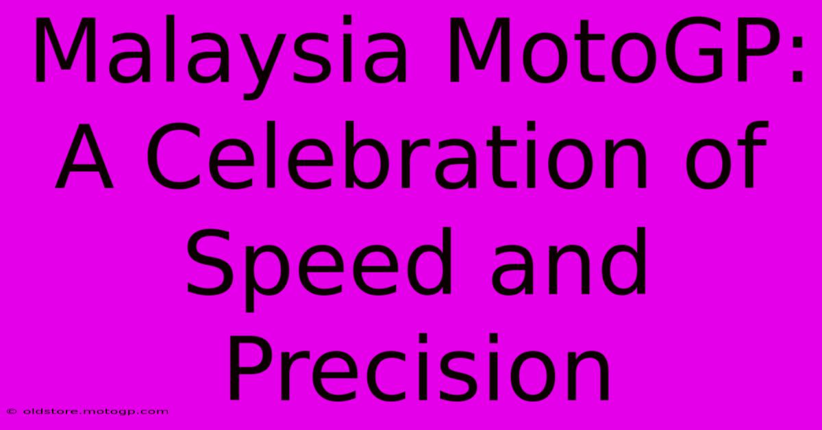 Malaysia MotoGP: A Celebration Of Speed And Precision