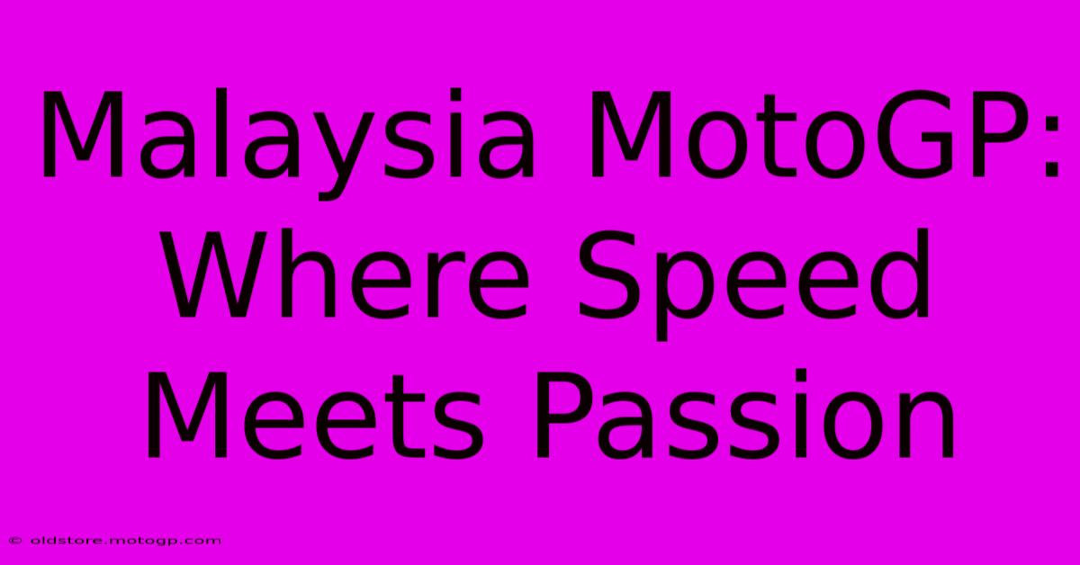 Malaysia MotoGP: Where Speed Meets Passion