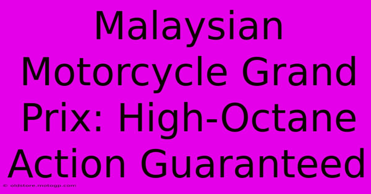 Malaysian Motorcycle Grand Prix: High-Octane Action Guaranteed