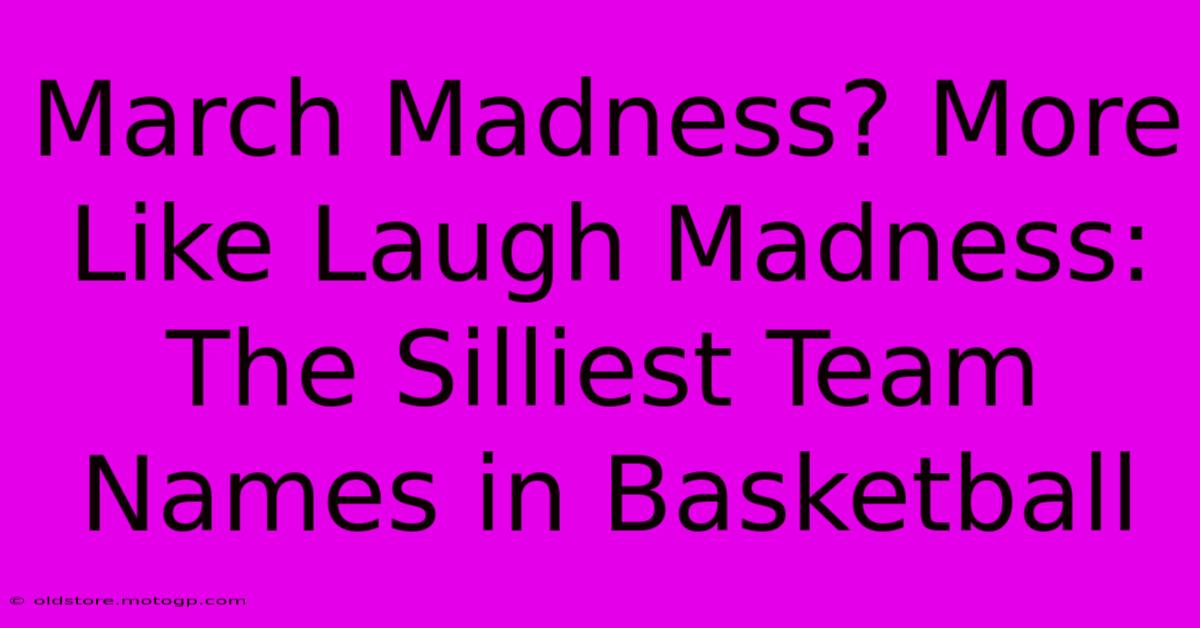 March Madness? More Like Laugh Madness: The Silliest Team Names In Basketball