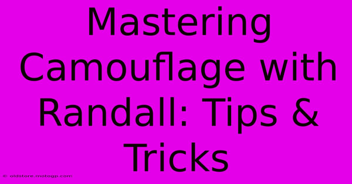 Mastering Camouflage With Randall: Tips & Tricks