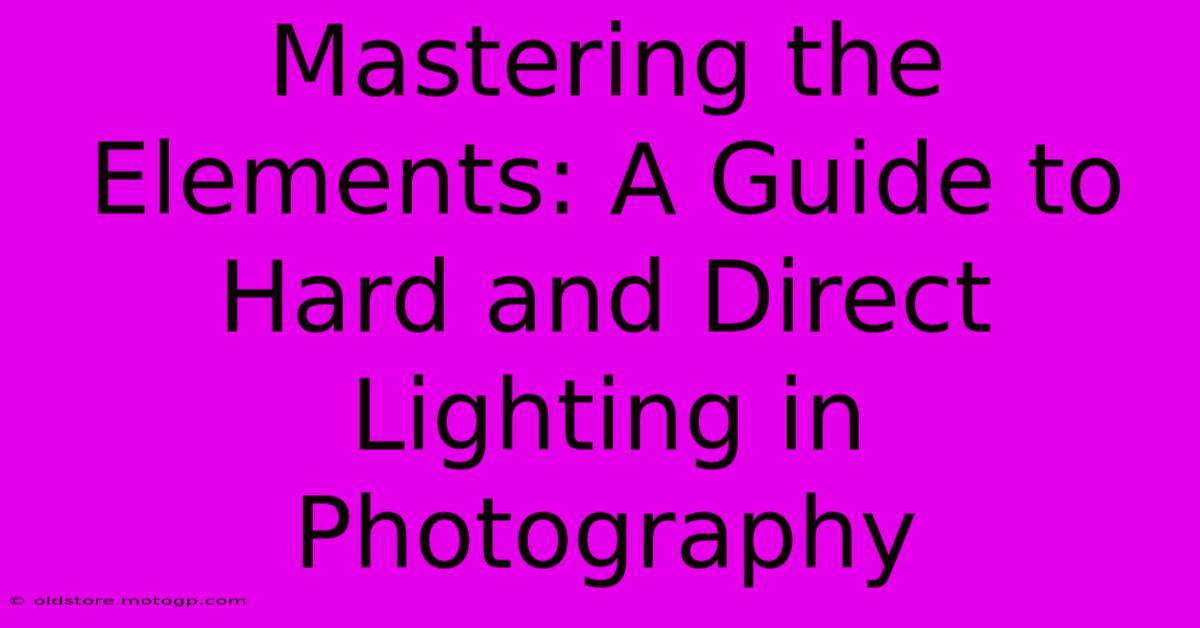 Mastering The Elements: A Guide To Hard And Direct Lighting In Photography