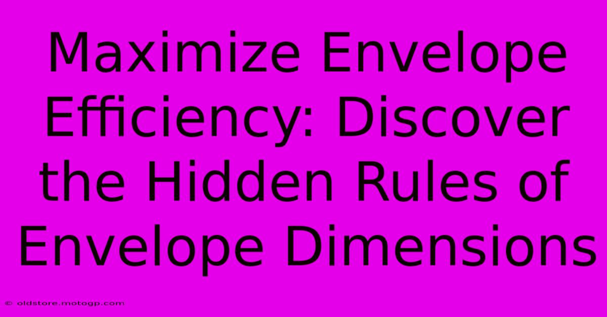 Maximize Envelope Efficiency: Discover The Hidden Rules Of Envelope Dimensions