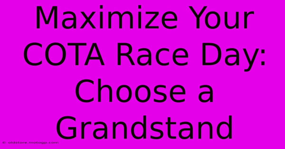 Maximize Your COTA Race Day: Choose A Grandstand