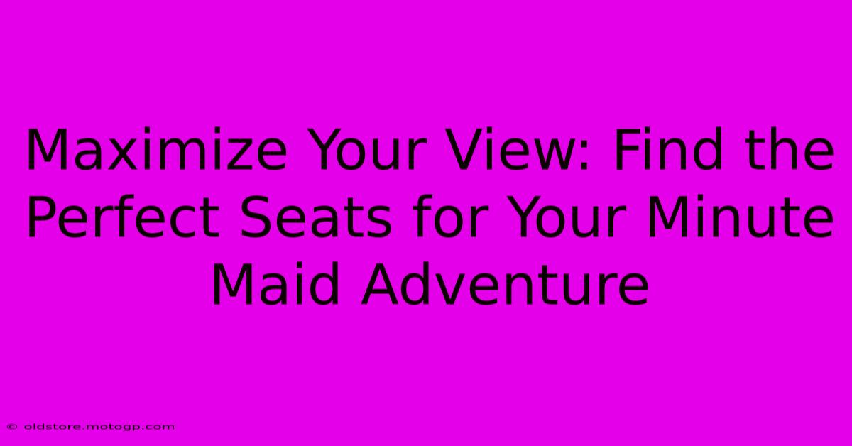 Maximize Your View: Find The Perfect Seats For Your Minute Maid Adventure