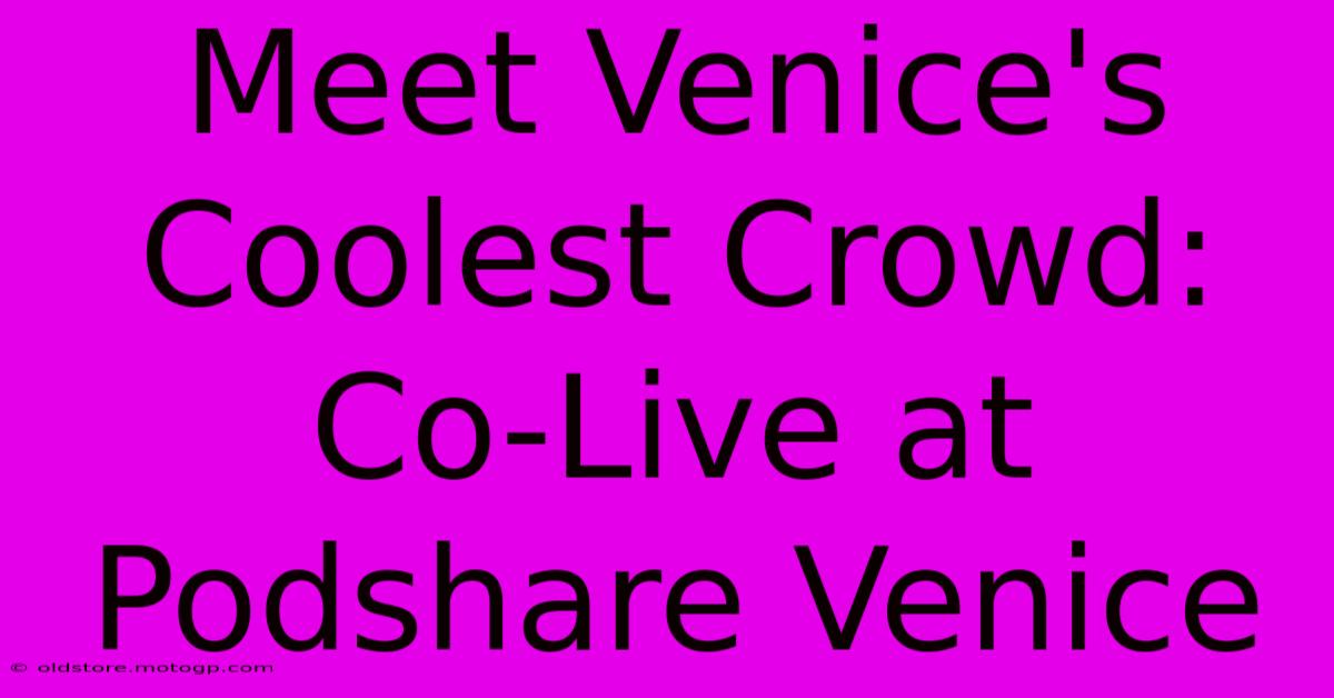 Meet Venice's Coolest Crowd: Co-Live At Podshare Venice