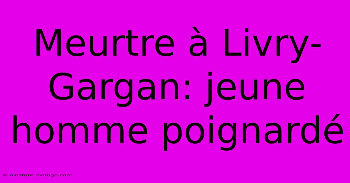 Meurtre À Livry-Gargan: Jeune Homme Poignardé