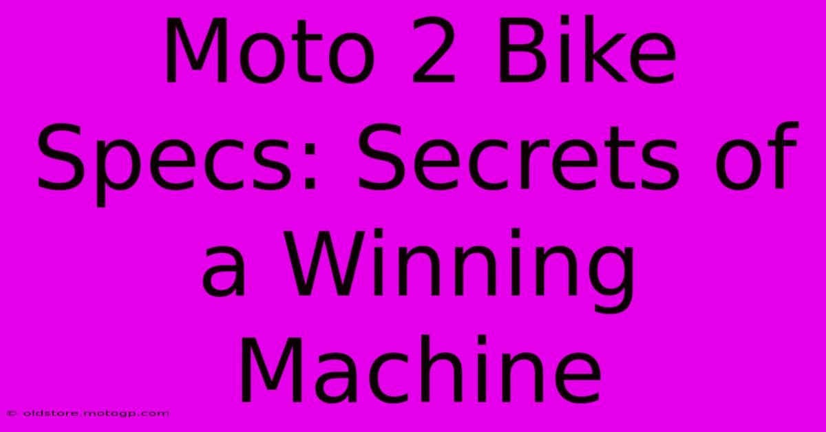 Moto 2 Bike Specs: Secrets Of A Winning Machine