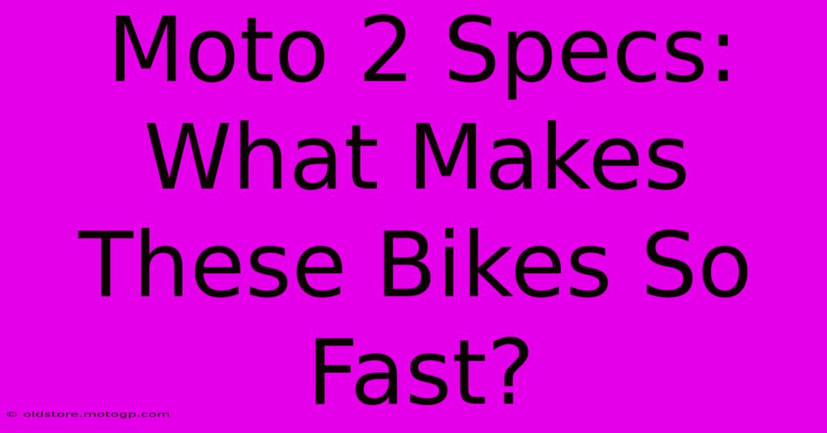 Moto 2 Specs: What Makes These Bikes So Fast?