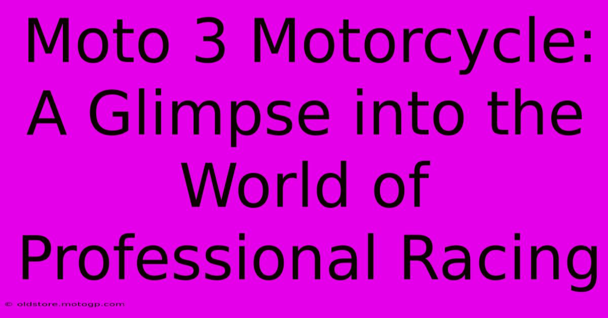 Moto 3 Motorcycle:  A Glimpse Into The World Of Professional Racing