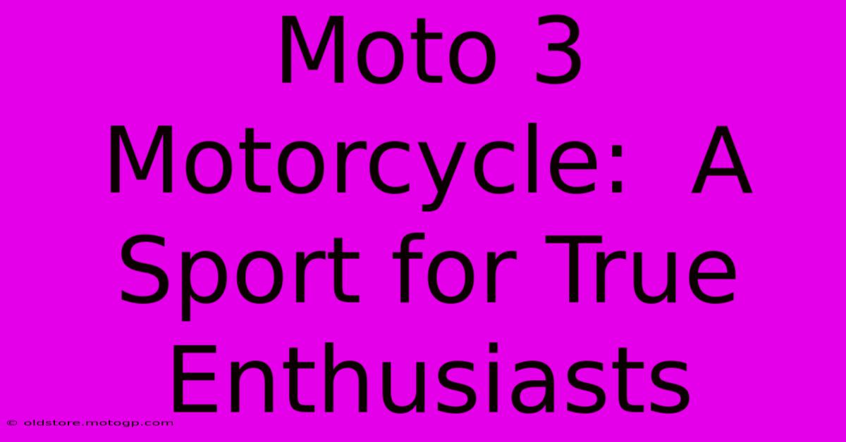 Moto 3 Motorcycle:  A Sport For True Enthusiasts