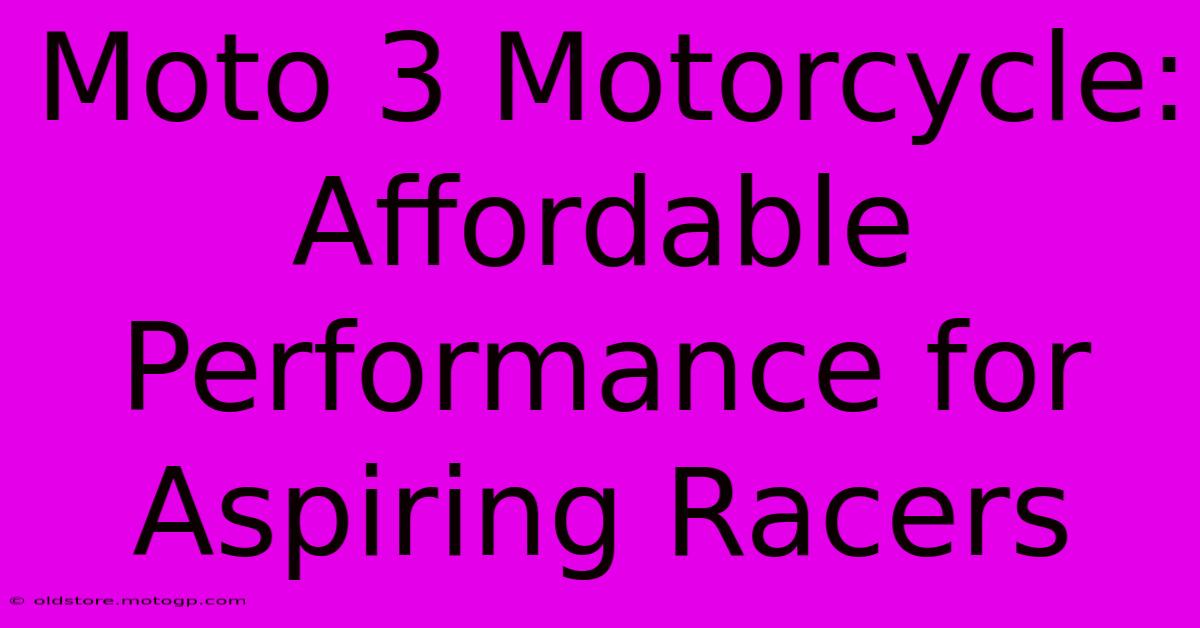 Moto 3 Motorcycle: Affordable Performance For Aspiring Racers