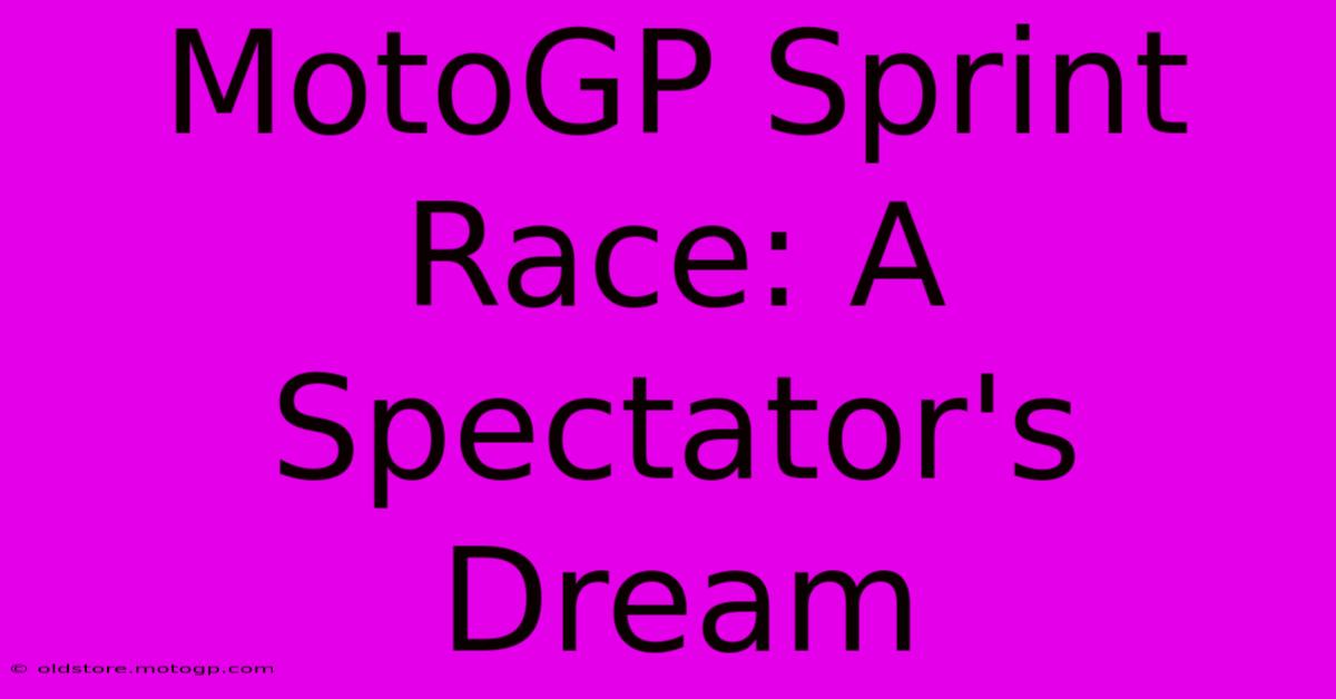 MotoGP Sprint Race: A Spectator's Dream