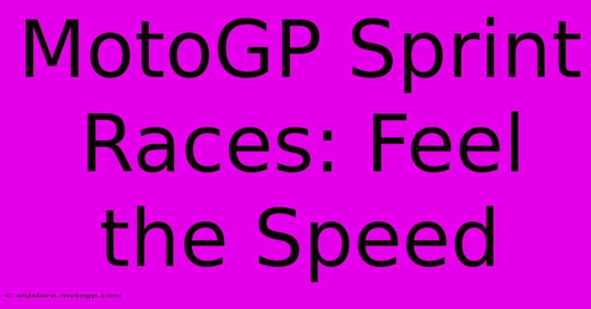 MotoGP Sprint Races: Feel The Speed