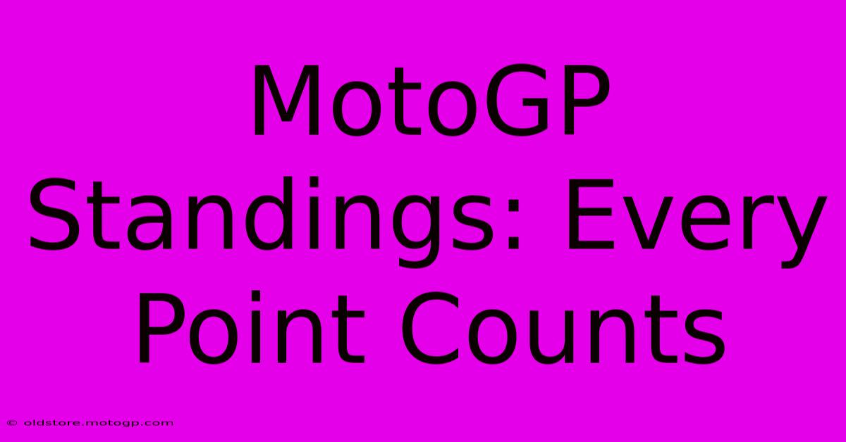 MotoGP Standings: Every Point Counts