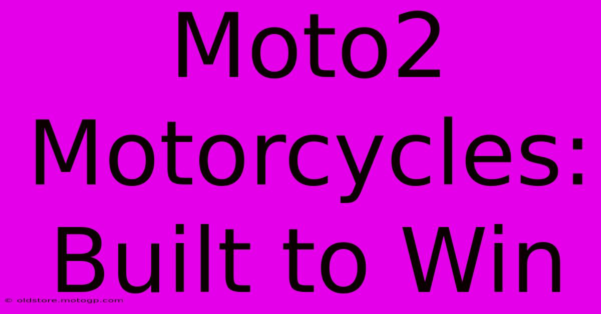 Moto2 Motorcycles: Built To Win