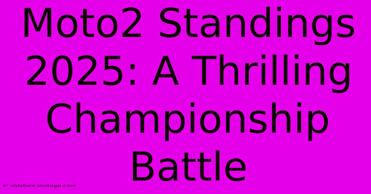 Moto2 Standings 2025: A Thrilling Championship Battle