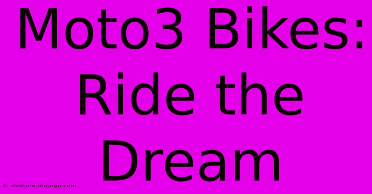 Moto3 Bikes:  Ride The Dream