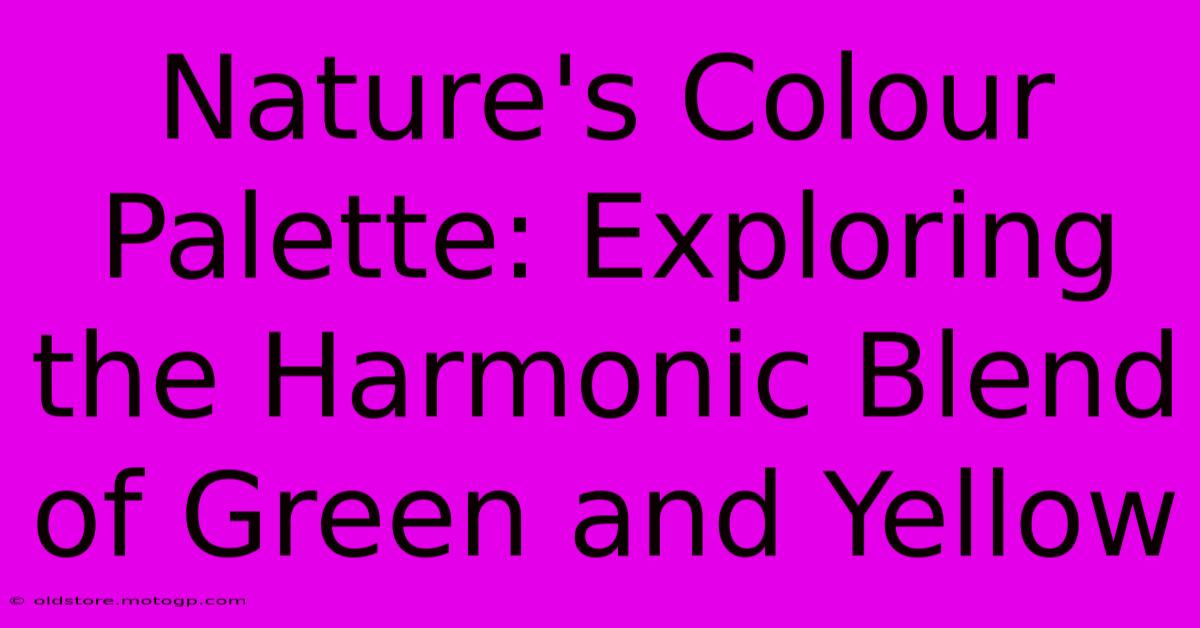 Nature's Colour Palette: Exploring The Harmonic Blend Of Green And Yellow