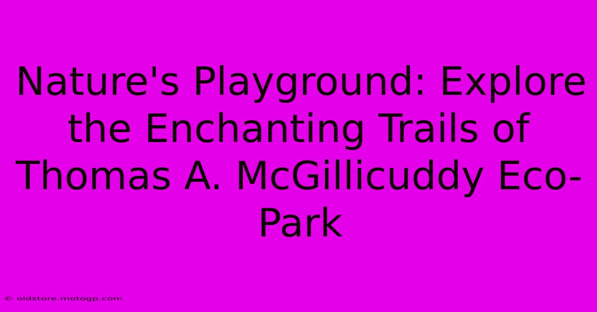 Nature's Playground: Explore The Enchanting Trails Of Thomas A. McGillicuddy Eco-Park