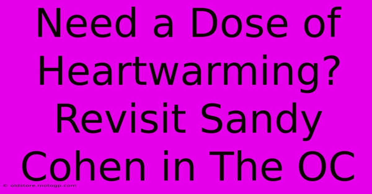 Need A Dose Of Heartwarming? Revisit Sandy Cohen In The OC
