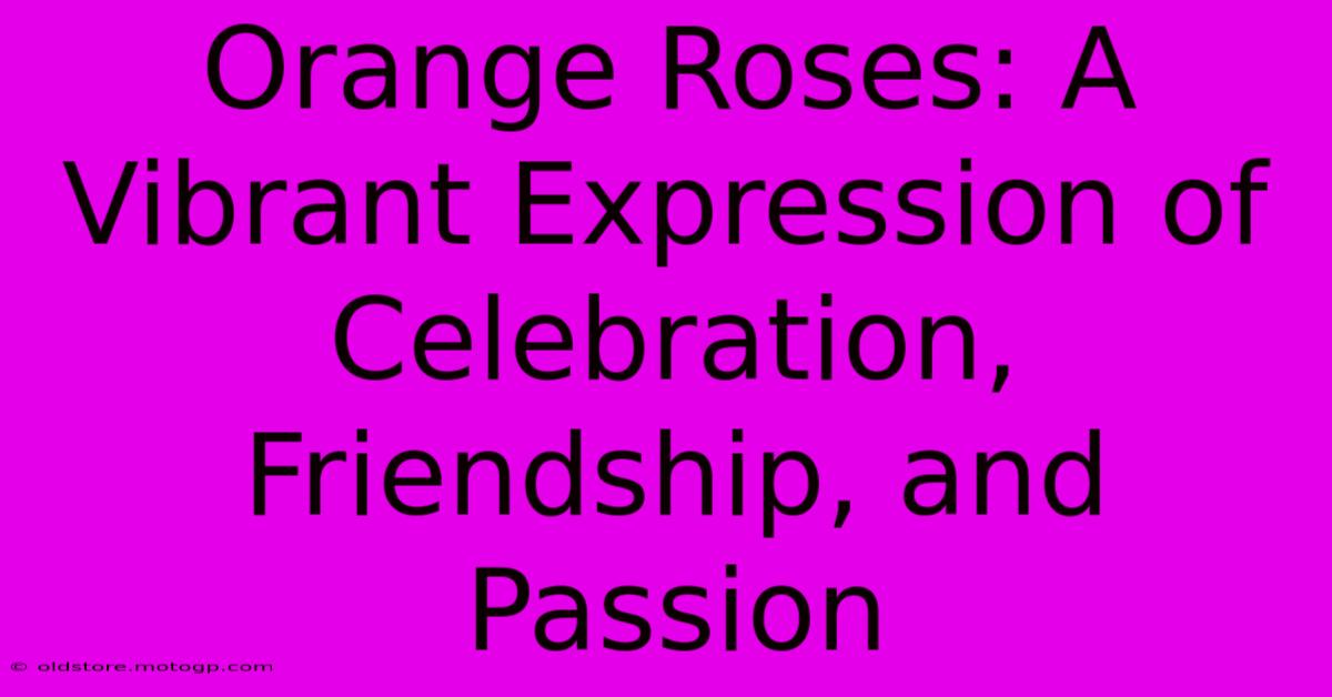 Orange Roses: A Vibrant Expression Of Celebration, Friendship, And Passion