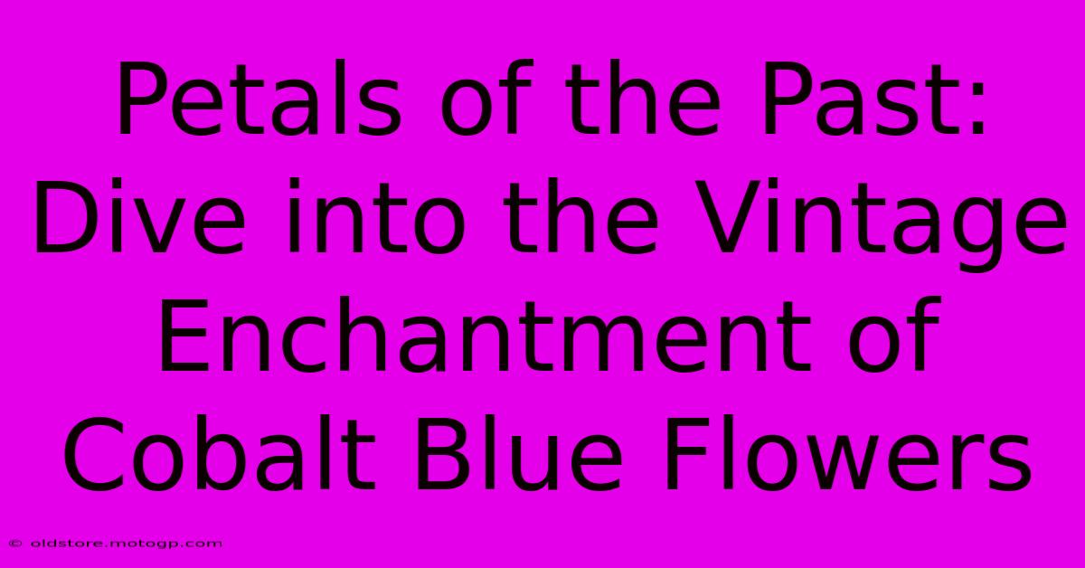 Petals Of The Past: Dive Into The Vintage Enchantment Of Cobalt Blue Flowers