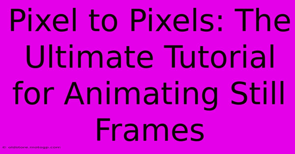 Pixel To Pixels: The Ultimate Tutorial For Animating Still Frames