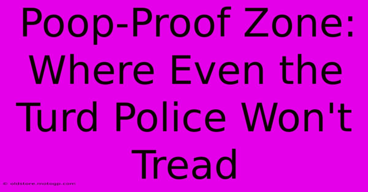 Poop-Proof Zone: Where Even The Turd Police Won't Tread