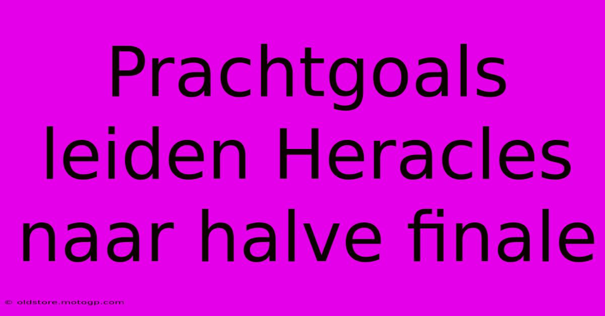 Prachtgoals Leiden Heracles Naar Halve Finale