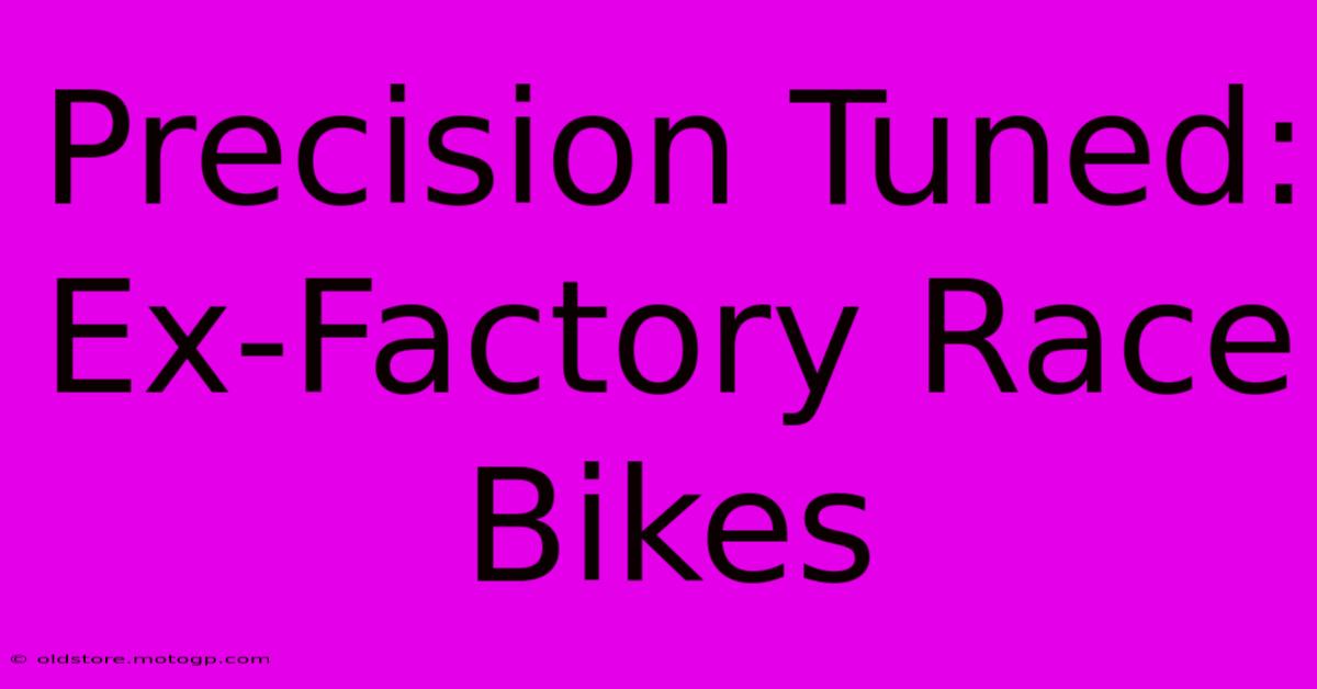 Precision Tuned: Ex-Factory Race Bikes