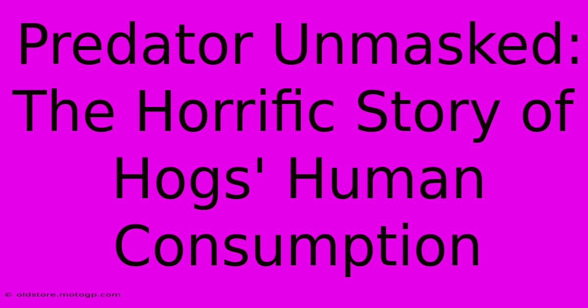 Predator Unmasked: The Horrific Story Of Hogs' Human Consumption