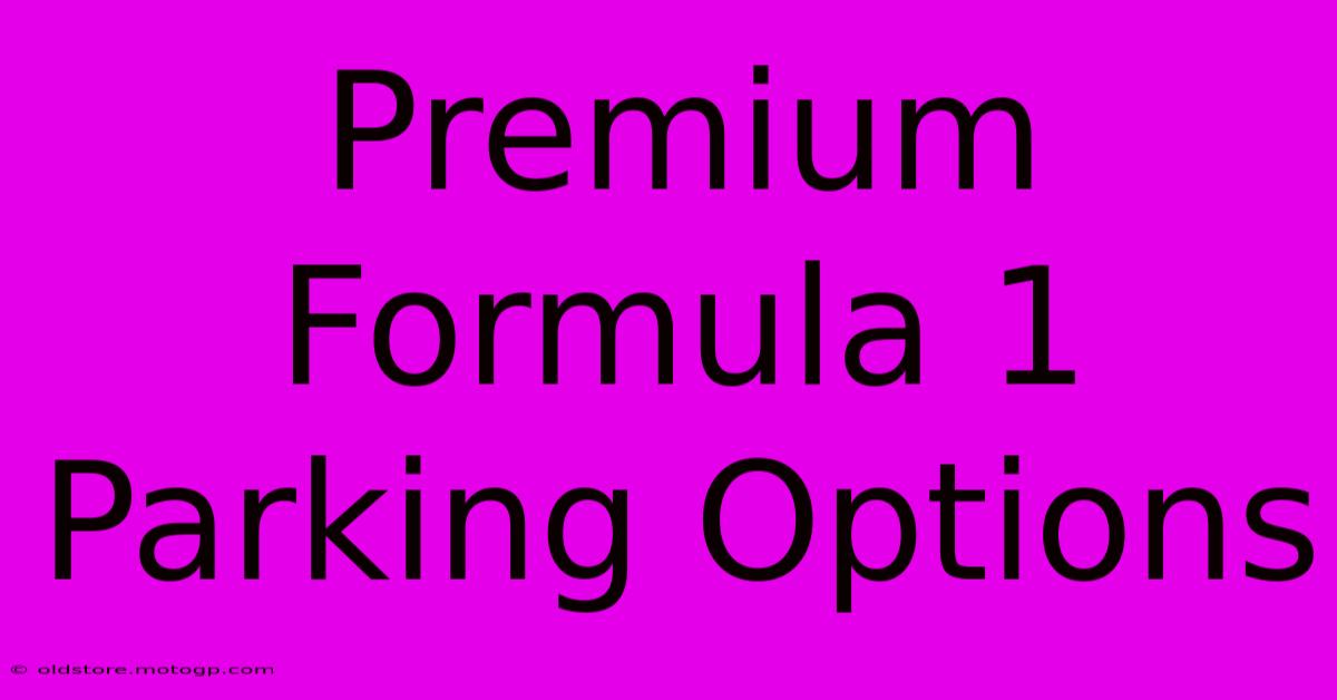 Premium Formula 1 Parking Options