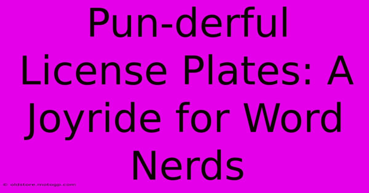 Pun-derful License Plates: A Joyride For Word Nerds