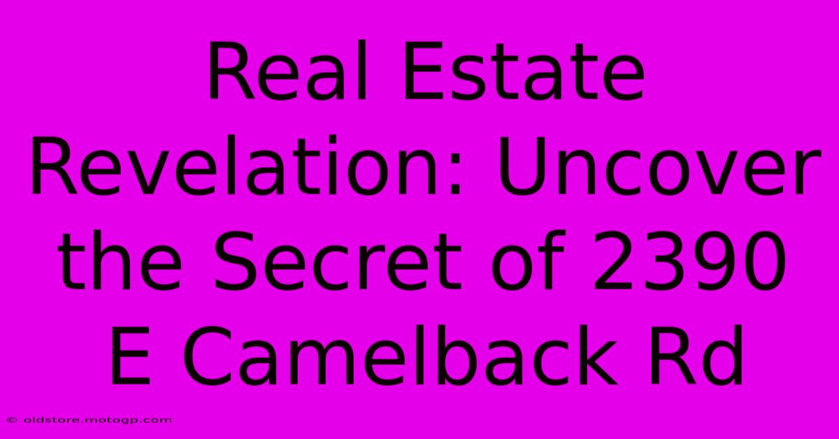 Real Estate Revelation: Uncover The Secret Of 2390 E Camelback Rd