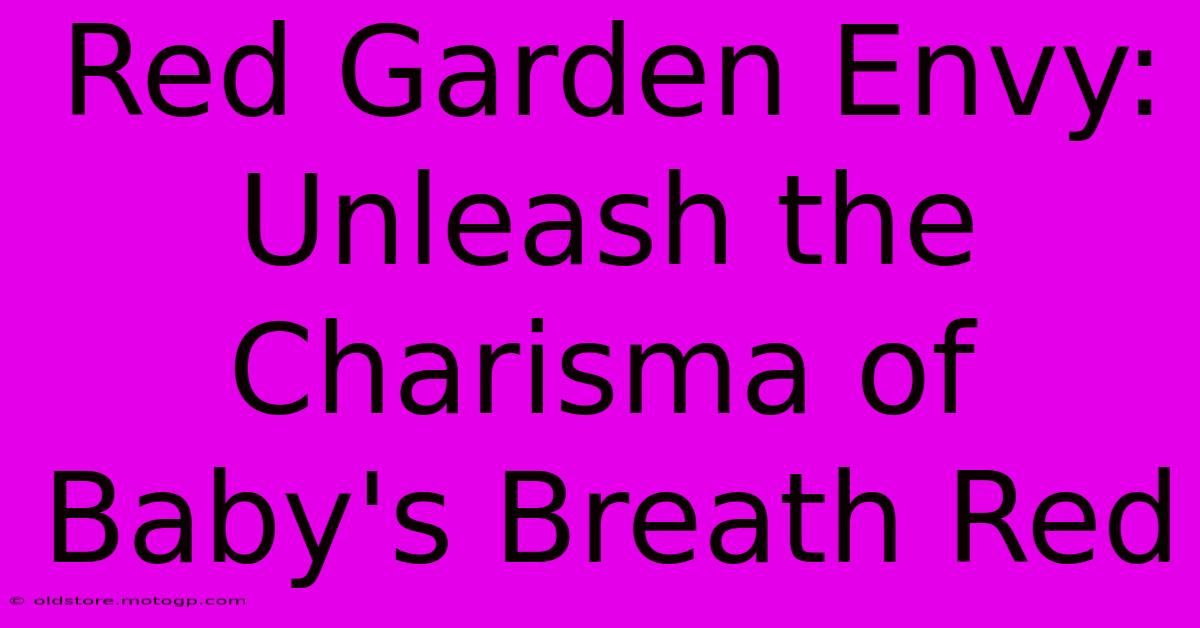 Red Garden Envy: Unleash The Charisma Of Baby's Breath Red