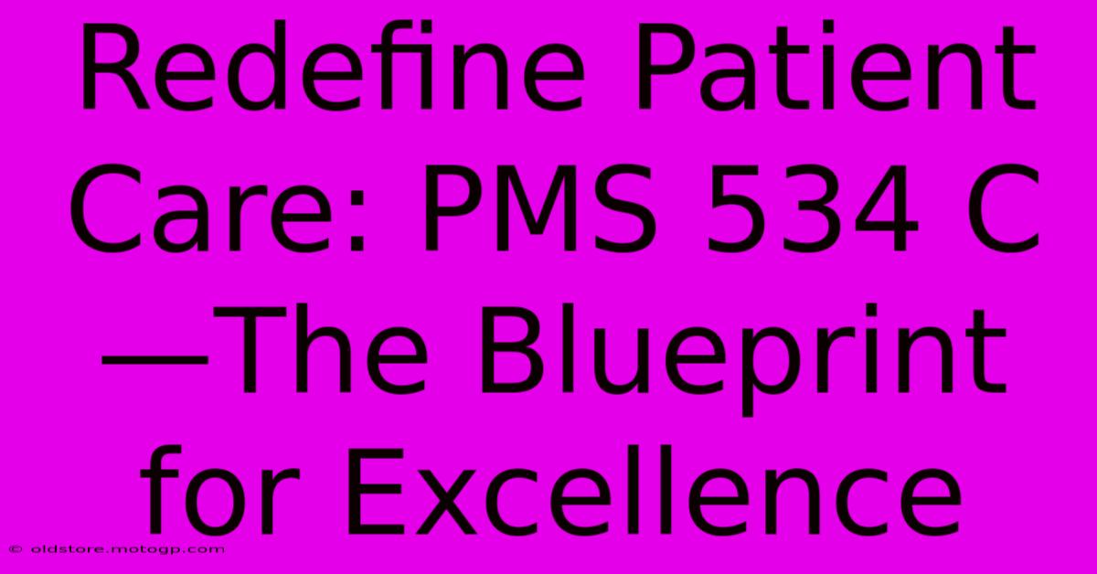 Redefine Patient Care: PMS 534 C—The Blueprint For Excellence