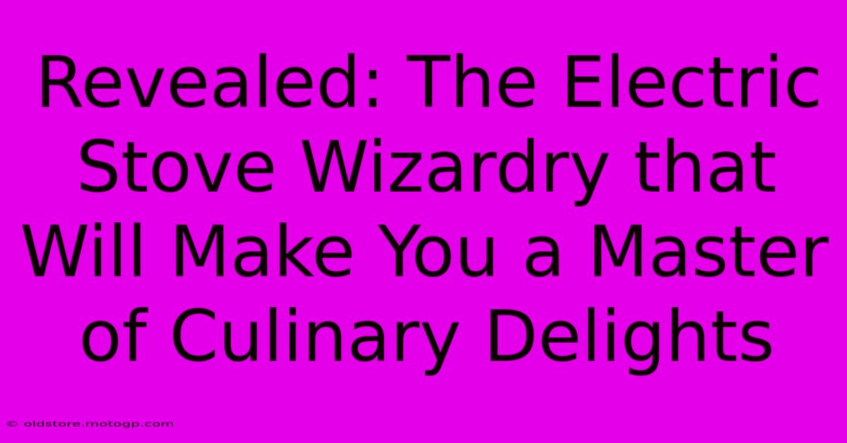 Revealed: The Electric Stove Wizardry That Will Make You A Master Of Culinary Delights