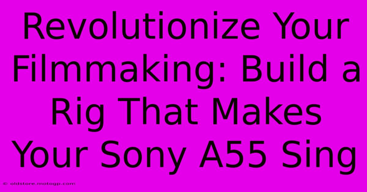 Revolutionize Your Filmmaking: Build A Rig That Makes Your Sony A55 Sing