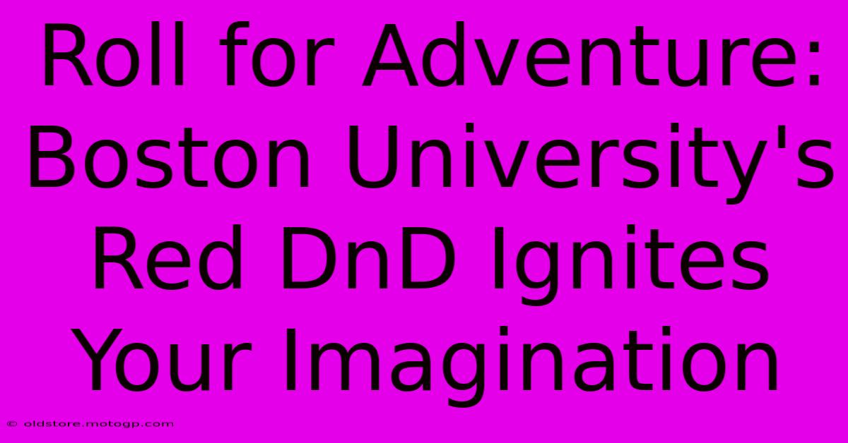 Roll For Adventure: Boston University's Red DnD Ignites Your Imagination