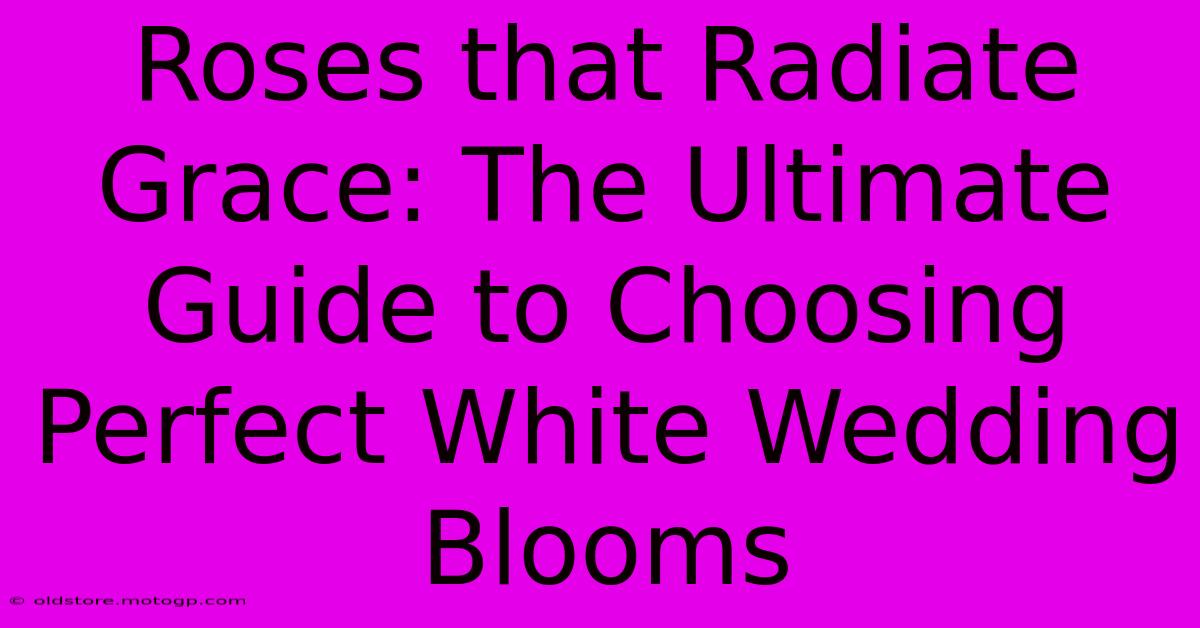 Roses That Radiate Grace: The Ultimate Guide To Choosing Perfect White Wedding Blooms