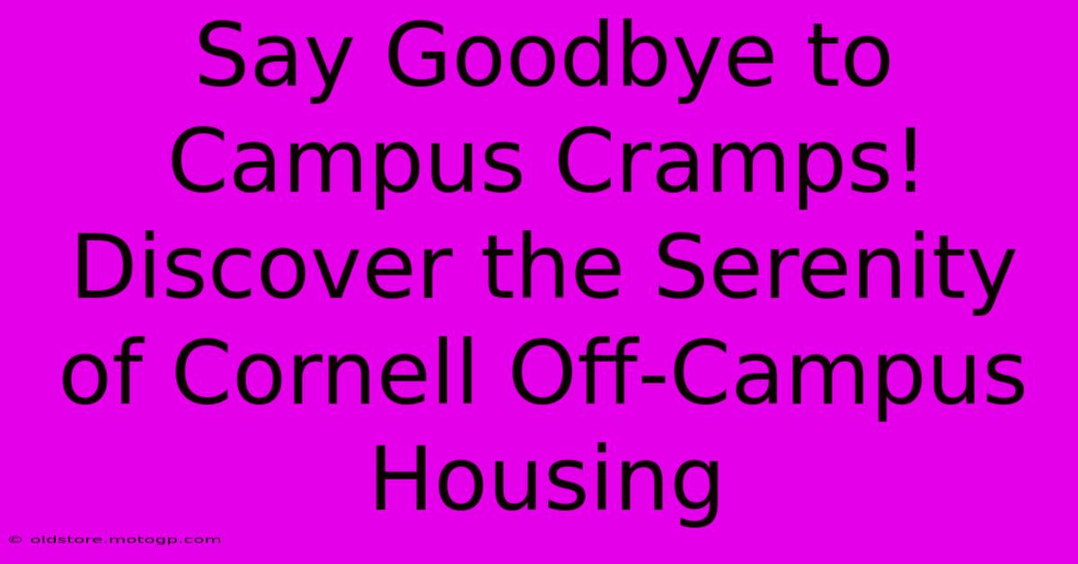 Say Goodbye To Campus Cramps! Discover The Serenity Of Cornell Off-Campus Housing