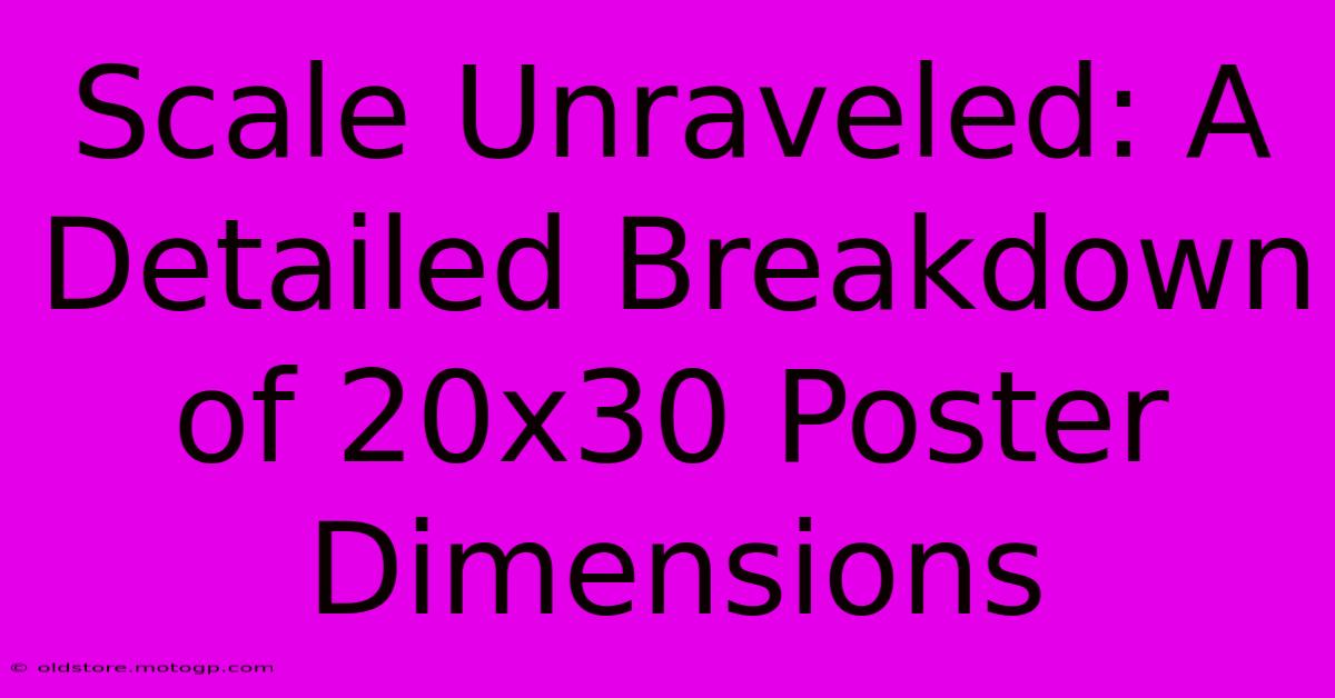 Scale Unraveled: A Detailed Breakdown Of 20x30 Poster Dimensions