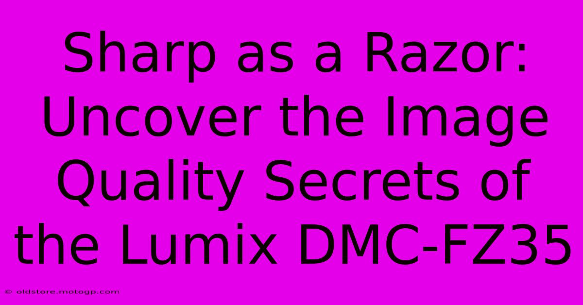 Sharp As A Razor: Uncover The Image Quality Secrets Of The Lumix DMC-FZ35