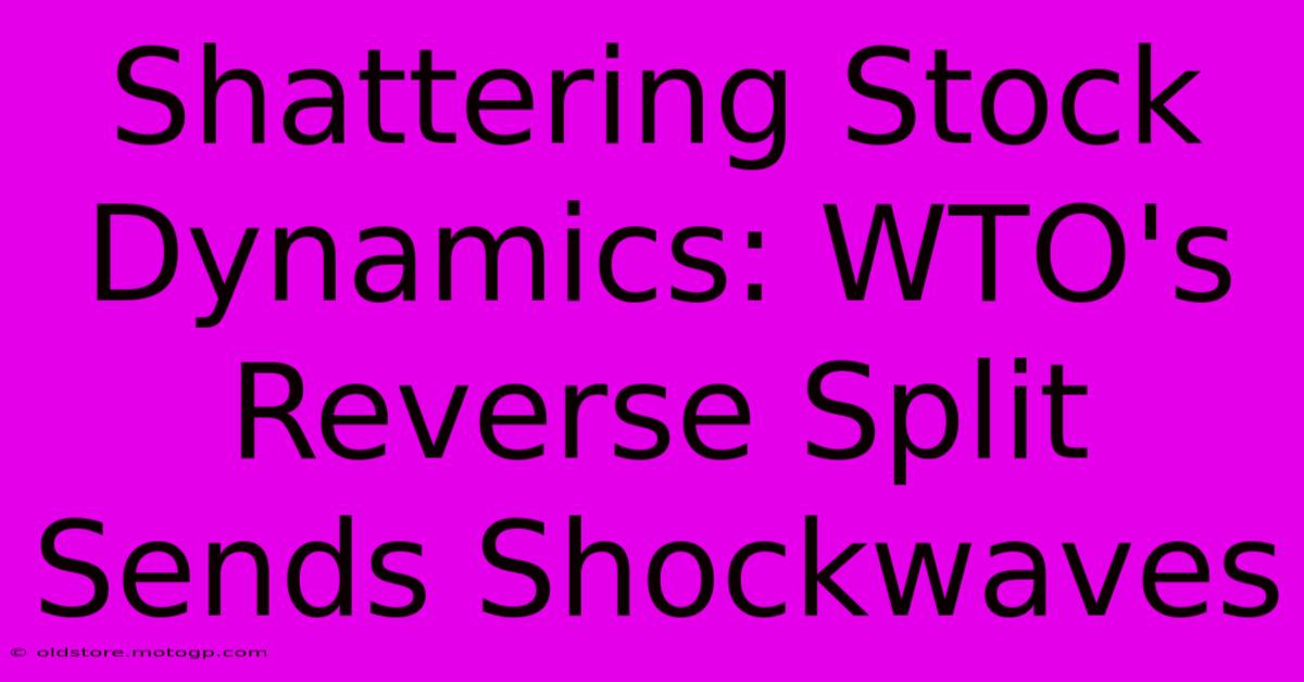 Shattering Stock Dynamics: WTO's Reverse Split Sends Shockwaves