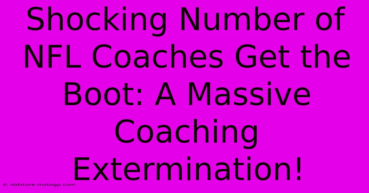 Shocking Number Of NFL Coaches Get The Boot: A Massive Coaching Extermination!